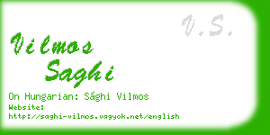 vilmos saghi business card